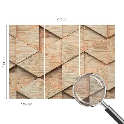 Bedruckte Vlies-Fototapete mit Holzmosaik-Motiv