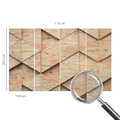 Bedruckte Vlies-Fototapete mit Holzmosaik-Motiv