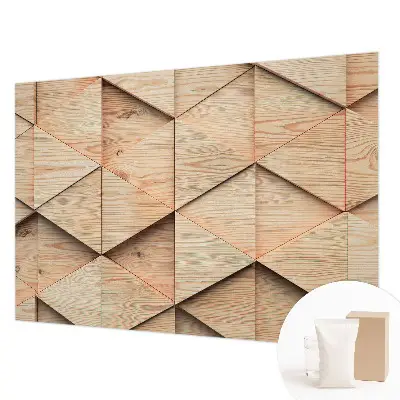 Bedruckte Vlies-Fototapete mit Holzmosaik-Motiv