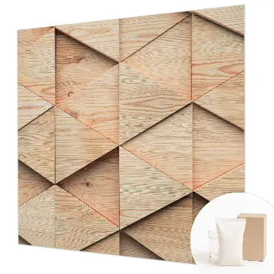 Bedruckte Vlies-Fototapete mit Holzmosaik-Motiv