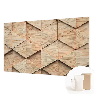 Bedruckte Vlies-Fototapete mit Holzmosaik-Motiv