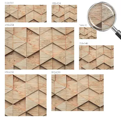 Bedruckte Vlies-Fototapete mit Holzmosaik-Motiv