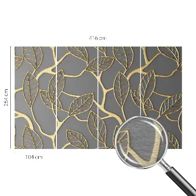 Fototapete nach Maß mit elegantem Blättermotiv