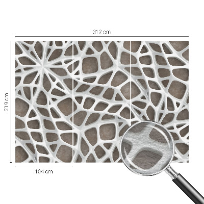 Vlies-Fototapete mit geometrischem Netzwerkmotiv