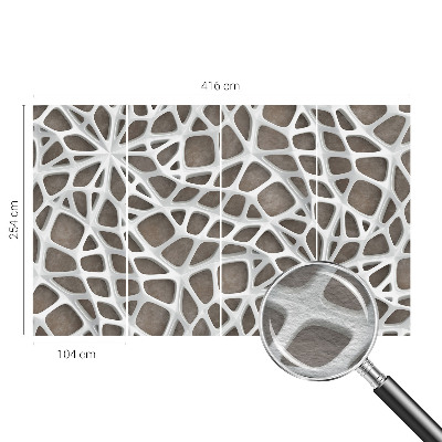 Vlies-Fototapete mit geometrischem Netzwerkmotiv