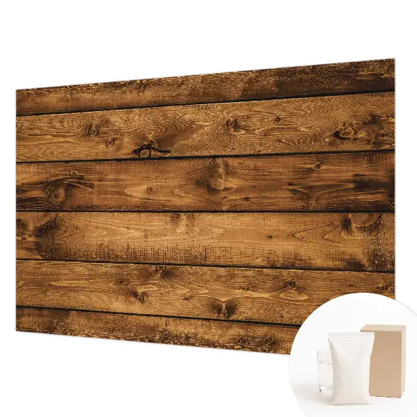 Fototapete fürs Wohnzimmer mit Motiv aus Holzbrettern