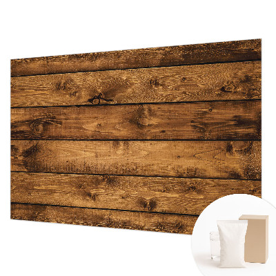 Fototapete fürs Wohnzimmer mit Motiv aus Holzbrettern