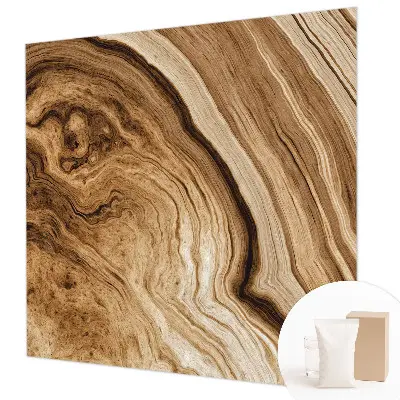 Fototapete fürs Schlafzimmer mit natürlicher Holzmaserung