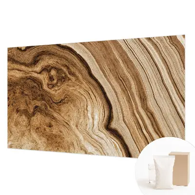 Fototapete fürs Schlafzimmer mit natürlicher Holzmaserung
