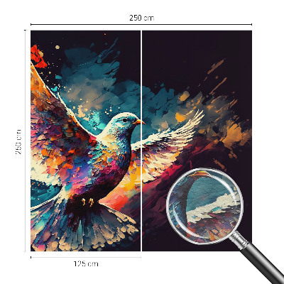 Fototapete aus Vlies mit einem farbenfrohen Vogelmotiv