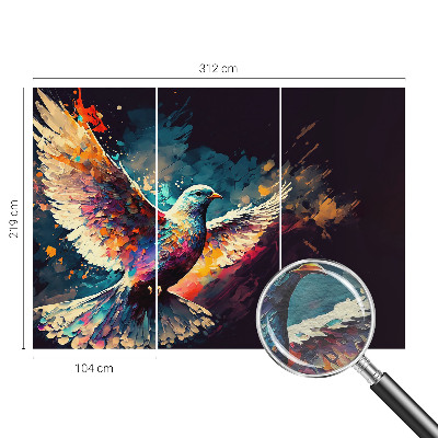 Fototapete aus Vlies Farbenfroher Vogel