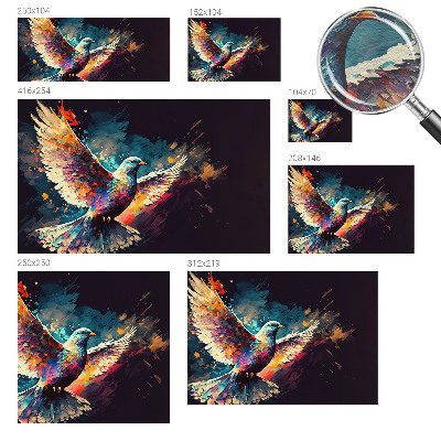 Fototapete aus Vlies Farbenfroher Vogel