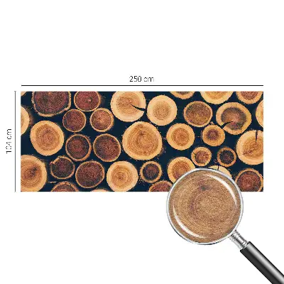 Vlies-Fototapete nach Maß mit Motiv aus Holzkreisen