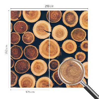 Vlies-Fototapete nach Maß Holzkreise