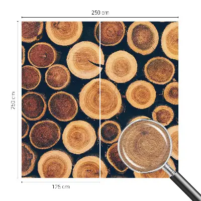 Vlies-Fototapete nach Maß mit Motiv aus Holzkreisen