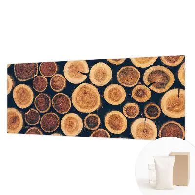 Vlies-Fototapete nach Maß mit Motiv aus Holzkreisen