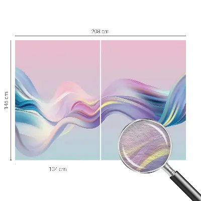 Vlies-Fototapete fürs Schlafzimmer mit bunten Wellen