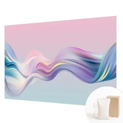 Vlies-Fototapete fürs Schlafzimmer mit bunten Wellen