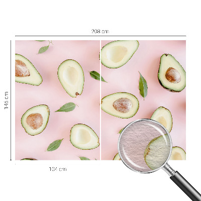 Vliestapete fürs Wohnzimmer mit Avocado-Motiv aus Vlies