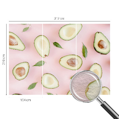 Vliestapete fürs Wohnzimmer mit Avocado-Motiv aus Vlies
