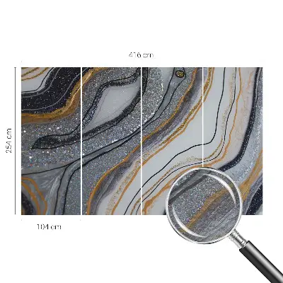 Moderne Vlies-Fototapete mit Steinwellen-Motiv