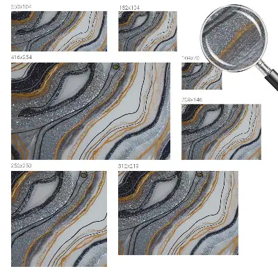 Moderne Vlies-Fototapete mit Steinwellen-Motiv