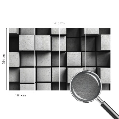 Wandtapete Geometrische Würfel