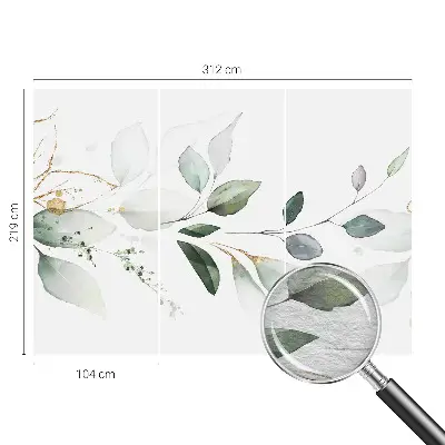 Vlies-Fototapete nach Maß mit grünem Blattmotiv