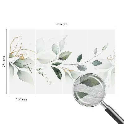 Vlies-Fototapete nach Maß mit grünem Blattmotiv