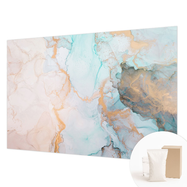 Vlies-Fototapete fürs Schlafzimmer mit Aquarellwellen-Design