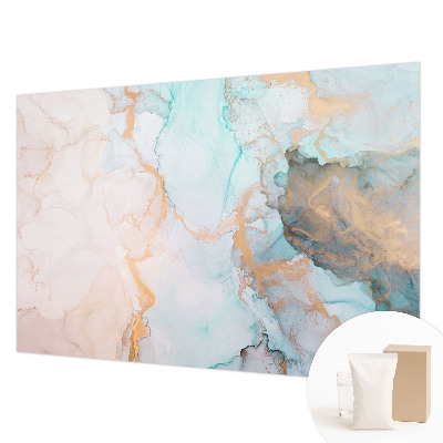 Vlies-Fototapete fürs Schlafzimmer mit Aquarellwellen-Design