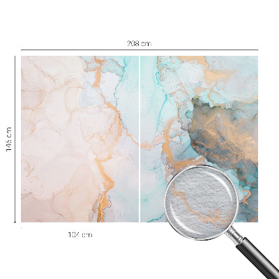 Vlies-Fototapete fürs Schlafzimmer mit Aquarellwellen-Design
