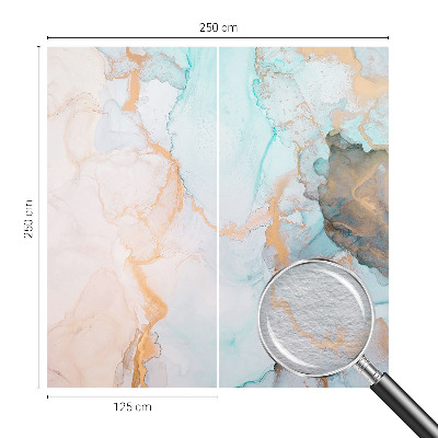 Vlies-Fototapete fürs Schlafzimmer mit Aquarellwellen-Design
