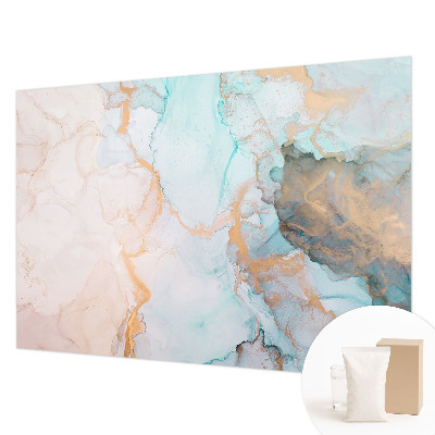 Vlies-Fototapete fürs Schlafzimmer mit Aquarellwellen-Design