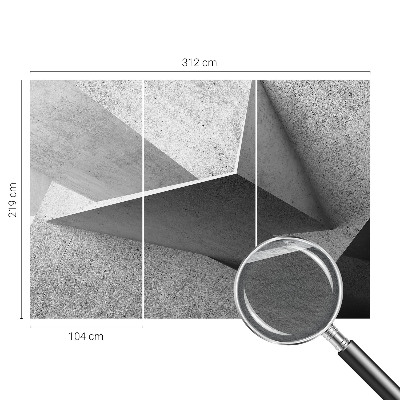Vlies-Fototapete fürs Wohnzimmer mit geometrischen Strukturen