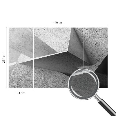 Vlies-Fototapete fürs Wohnzimmer mit geometrischen Strukturen