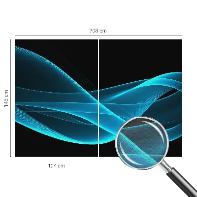 Dekorative Wand-Fototapete mit auffälligem Wellenmuster