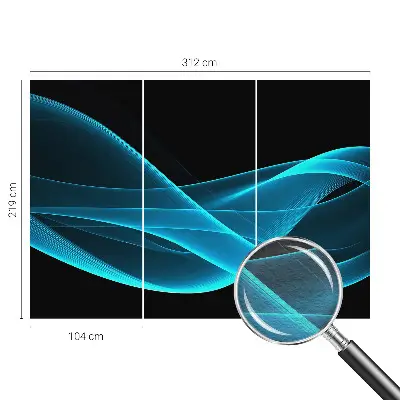 Dekorative Wand-Fototapete mit auffälligem Wellenmuster