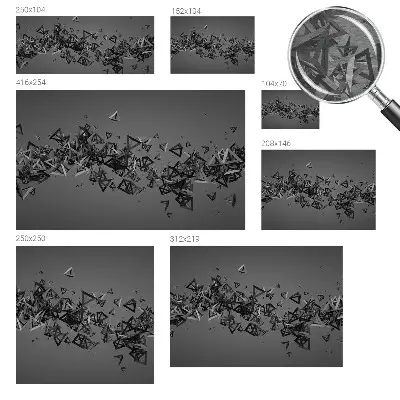 Fototapete nach Maß mit geometrischen abstrakten Formen