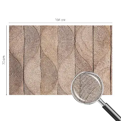 Vlies-Fototapete mit dekorativem Wellendesign in Holzoptik