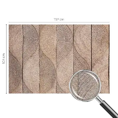 Vlies-Fototapete mit dekorativem Wellendesign in Holzoptik