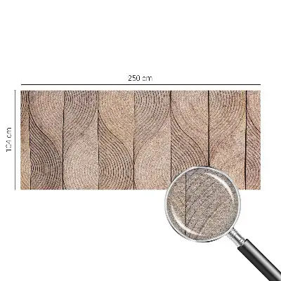 Vlies-Fototapete mit dekorativem Wellendesign in Holzoptik