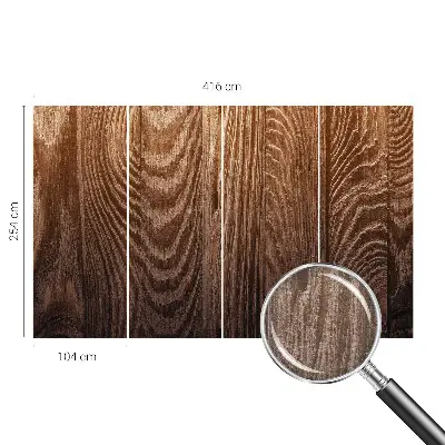 Motivtapete aus Vlies mit Holzringen