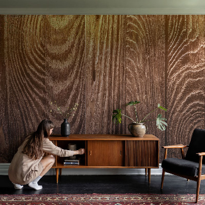 Motivtapete aus Vlies Holzringe