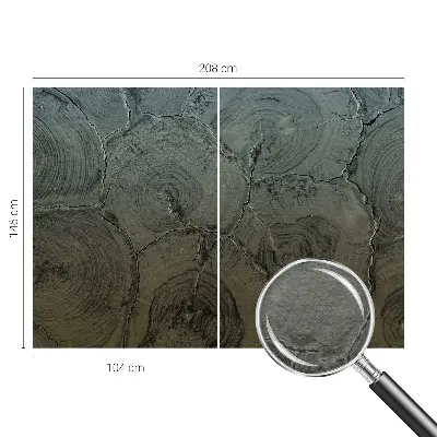 Vlies-Fototapete nach Maß mit Motiv aus Holzringen