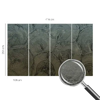 Vlies-Fototapete nach Maß mit Motiv aus Holzringen