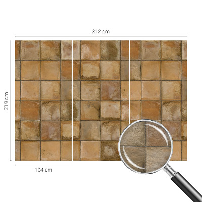 Vlies-Fototapete fürs Wohnzimmer Rustikales Mosaik