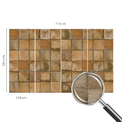 Vlies-Fototapete fürs Wohnzimmer mit rustikalem Mosaikmotiv