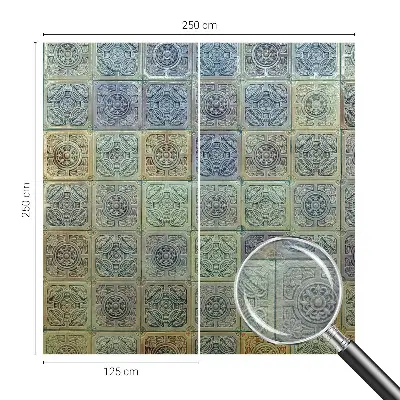 Vlies-Fototapete fürs Schlafzimmer mit geometrischem Fliesenmuster