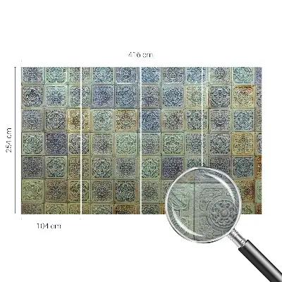 Vlies-Fototapete fürs Schlafzimmer mit geometrischem Fliesenmuster